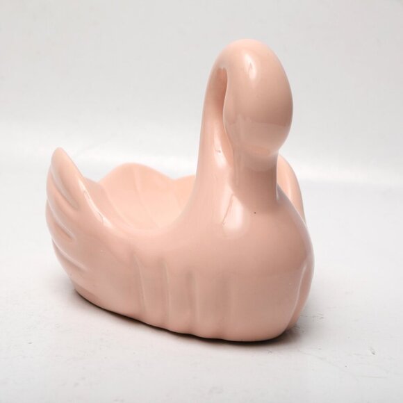 Vintage Ceramic Swan Soap Dish Soap Bar Holder Peach Pink Retro 90s Bathroom - Picture 7 of 7